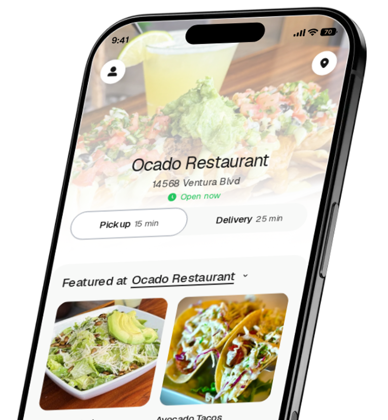 Ocado Restaurant app preview