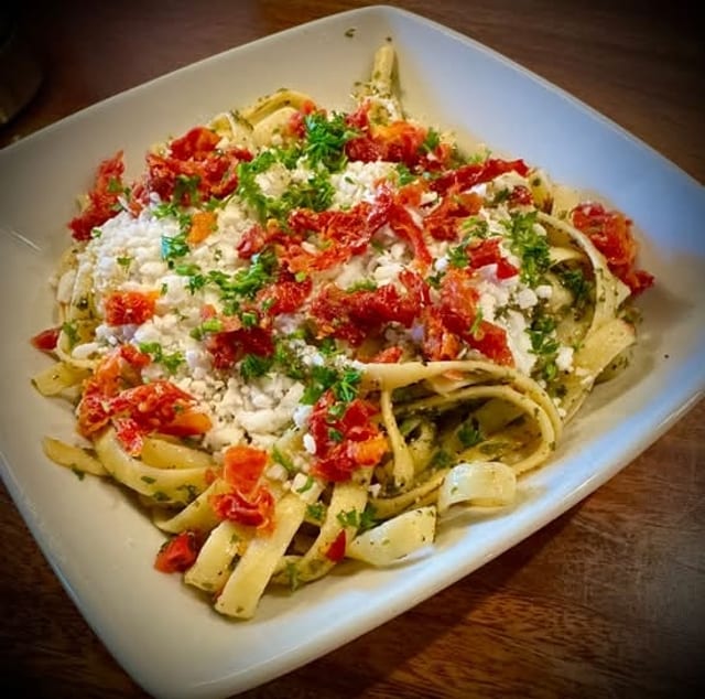 FAMILY Garlic Feta Fettuccine.